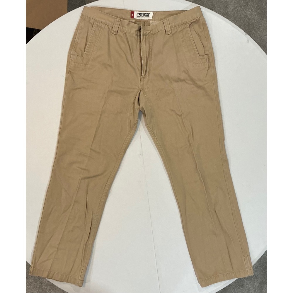 Mountain Khakis Slim Fit Pants Mens 36x31 Tan Cotton Twill Rugged Gorpcore Chino